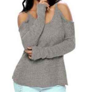 Chaser Sweater Cold Shoulder Size M